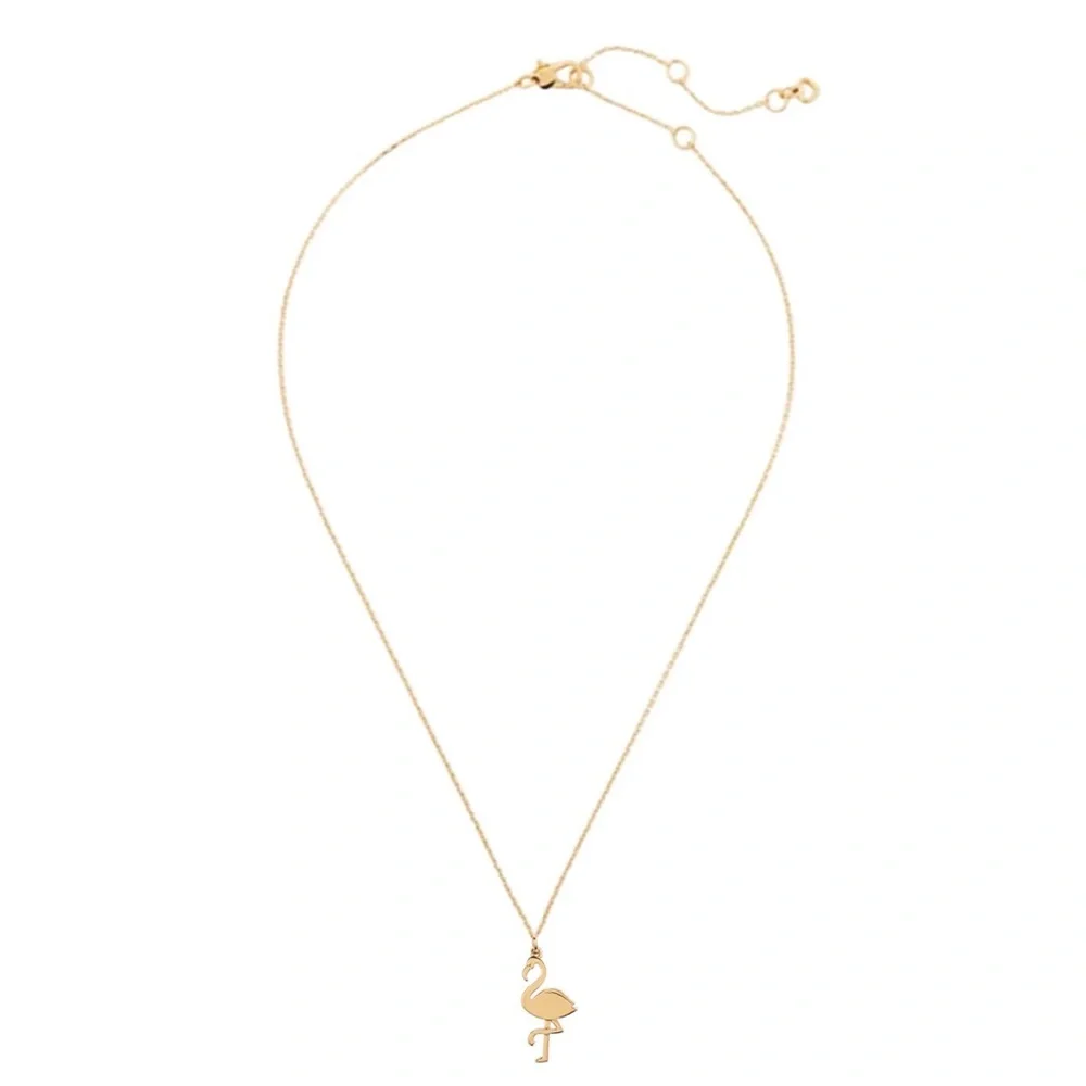 KATE SPADE • Gold Flamingo Pendant Necklace_3